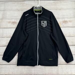 Reebok Center Ice LA Kings PlayDry Full Zip Jacket Mens 2XL Black